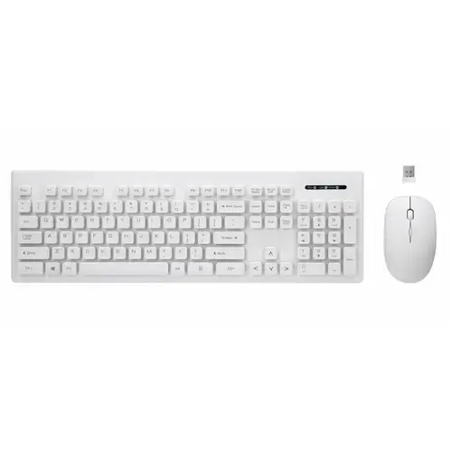 Kit Tastatura si Mouse Wireless Rebeltec WhiteRun (Alb)