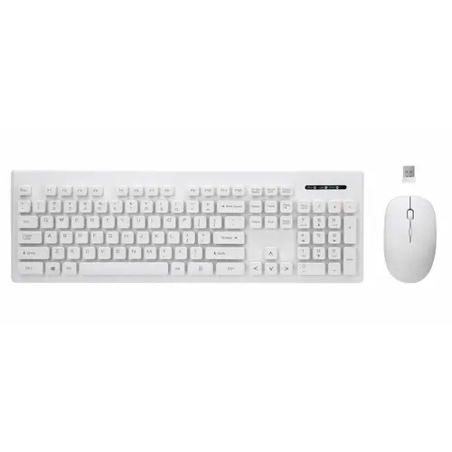 Kit Tastatura si Mouse Wireless Rebeltec WhiteRun (Alb)