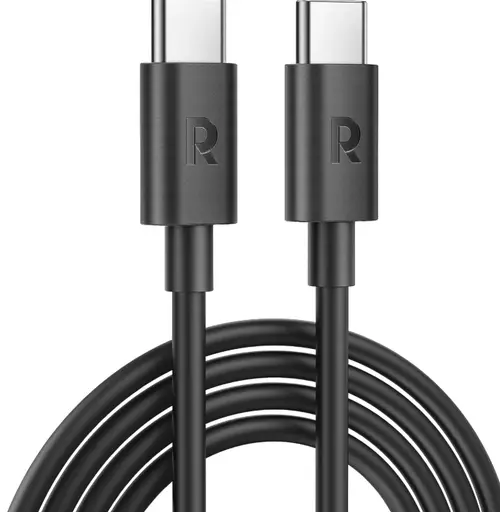 Cablu de date RavPower RP-CB1022, USB-C la USB-C, 2m (Negru)