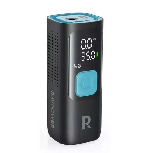 Compresor portabil RavPower RP-PB1233, ecran LCD, 7500mAh (Negru)