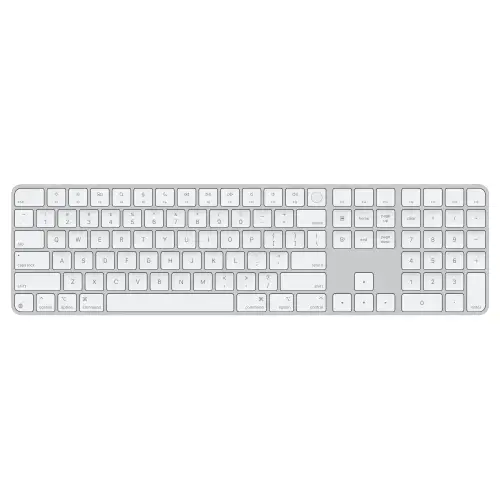 Tastatura Wireless Apple Magic Keyboard (2024), Bluetooth, Touch ID, Tastatura numerica, Layout US (Alb)