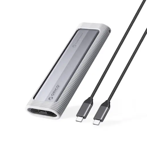 Rack Orico AXM2F pentru SSD M.2, SATA, USB Type-C (Gri)
