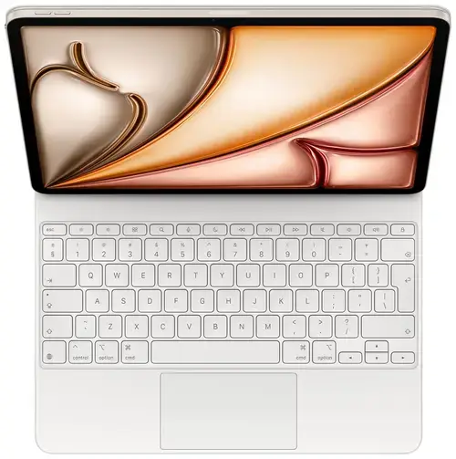 Husa cu tastatura Apple Magic Keyboard MDFW4Z/A pentru iPad Air 13inch (M3), iPad Air 13inch (M2), Layout INT EN (Alb)
