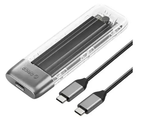 Rack Orico TXM2-C3 pentru SSD M.2 NVMe (Transparent)