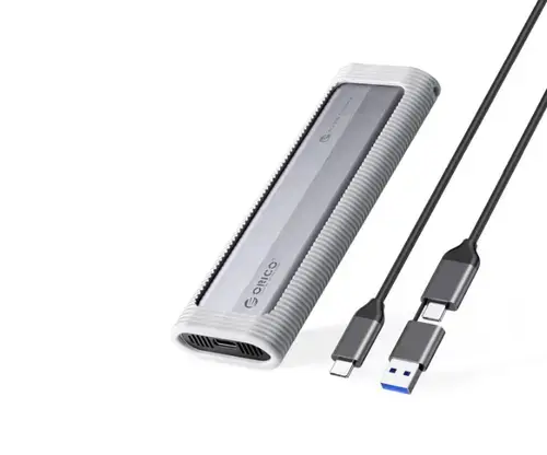 Rack Orico AXM2-G2-V1 pentru SSD M.2 NVMe SATA, USB Type-C (Gri)