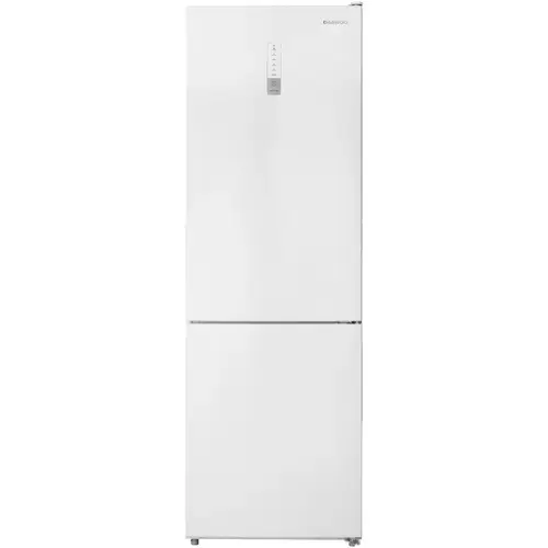 Combina frigorifica Daewoo DNF-310MEW-1, 310 l, Total No Frost, Control electronic, Iluminare LED, Clasa E (Alb)