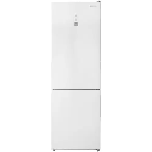 Combina frigorifica Daewoo DNF-310MEW-1, 310 l, Total No Frost, Control electronic, Iluminare LED, Clasa E (Alb)