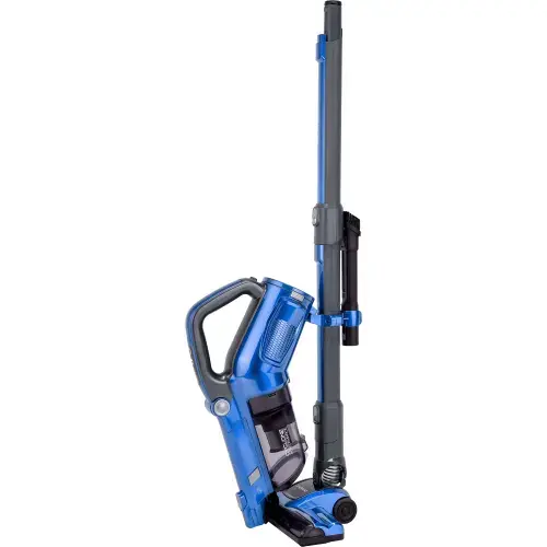 Aspirator vertical Daewoo 9 in 1 RSH-310GB-1, putere 130 W, recipient colectare praf 0.6 litri, filtru HEPA, Litiu-Ion 22.2 volti, autonomie 30 de minute, timp de incarcare 4 ore, baterie detasabila, 2 trepte de putere (Albastru)
