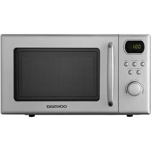 Cuptor cu microunde Daewoo KOR-6S2BS-2, control digital, 20 litri, 700 W, 5 trepte putere (Argintiu)