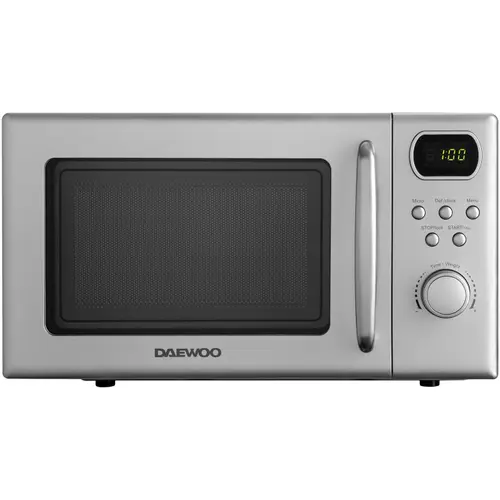 Cuptor cu microunde Daewoo KOR-6S2BS-2, control digital, 20 litri, 700 W, 5 trepte putere (Argintiu)