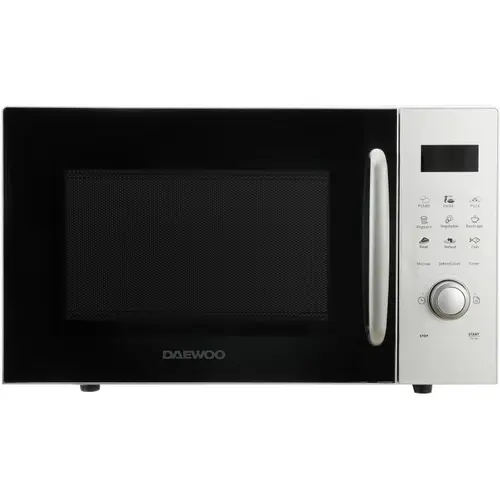 Cuptor cu microunde Daewoo KOR-91RBS-2, 23 l, 800 W, Control digital, Display LED (Argintiu)