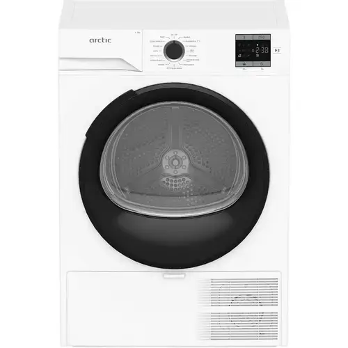 Uscator de rufe Arctic A2T18239W, Pompa de caldura, 8 kg, 15 Programe, Clasa D (Alb)