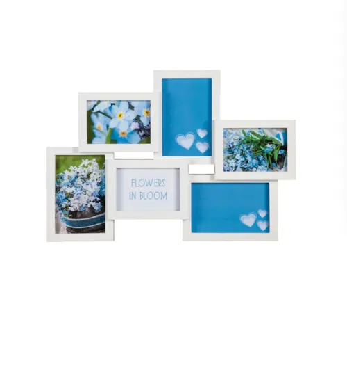 Rama foto Hama Clermont, din plastic, pentru 6 fotografii 3 x 100 x 150/3 x 90 x 130 mm (Alb)