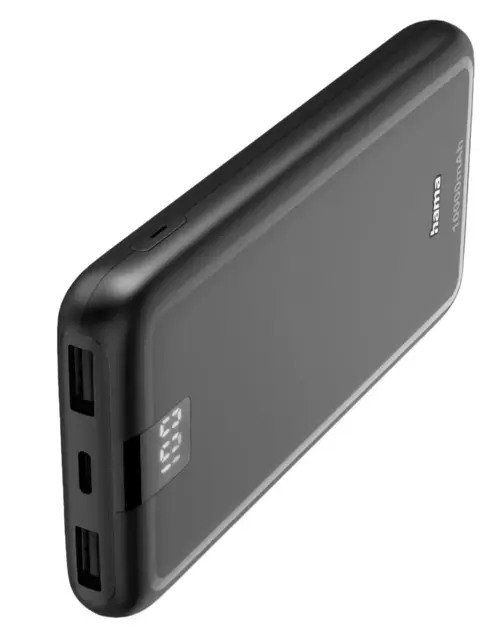 Baterie externa HAMA Performance 10 201709, 10000mAh, 1xUSB-C, 2xUSB-A (Gri)