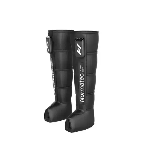 ​Aparat de masaj pentru picioare Hyperice Normatec Premier Standard, 7 niveluri de compresie, autonomie 4 ore, conectivitate Bluetooth, tehnologie HyperSync (Negru)