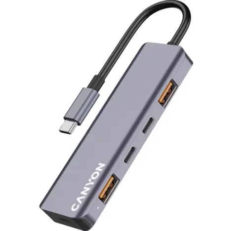 Hub Canyon DS-18 5in1, 2 x USB, 3 x USB Type-C (Gri)