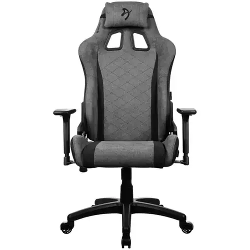 Scaun Gaming Arozzi Avanti Soft Fabric, Tetiera, Ajustabil, max. 120kg, Negru/Gri