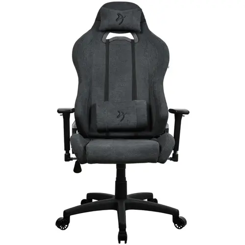 Scaun Gaming Arozzi Toretta SoftFabric, Tetiera, Ajustabil, max. 120kg, Negru/Gri