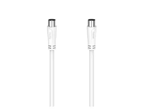 Cablu video Coaxial HAMA 205045, 1.5m, 90dB (Alb)