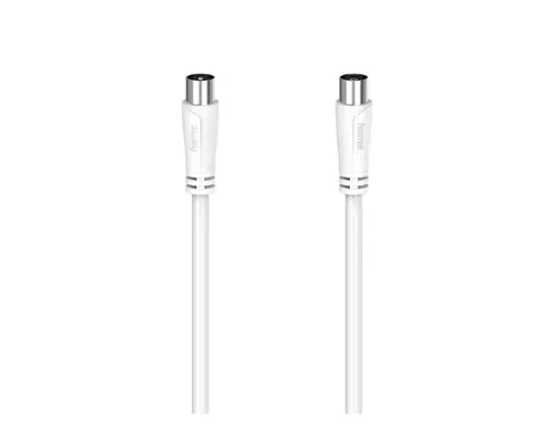 Cablu video Coaxial HAMA 205045, 1.5m, 90dB (Alb)