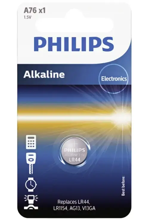 Baterie Philips, V13GA / LR44 Phil-A76/01B