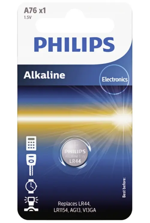 Baterie Philips, V13GA / LR44 Phil-A76/01B