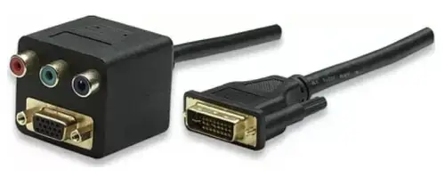 Cablu Video Splitter Manhattan DVI-I VGA 3.0m (Negru)