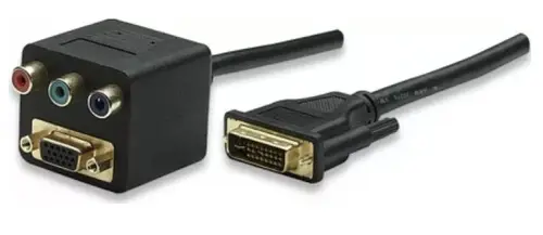 Cablu Video Splitter Manhattan DVI-I VGA 3.0m (Negru)