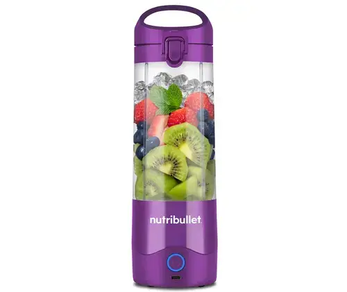 Blender portabil NUTRIBULLET NBP003PU, 0.475l, 1 treapta viteza, USB-C (Mov)