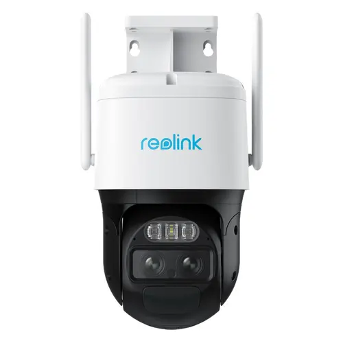 Camera supraveghere exterior rotativa wireless IP WiFi PTZ Reolink TrackMix B770, 2K, 2.8 + 8 mm, lumina alba / IR 15 m, dual band, microfon, slot card, difuzor, acumulator 5100 mAh