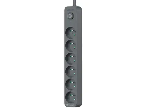 Prelungitor Tracer Power Line+ 1.8 m, 6 prize (Negru)