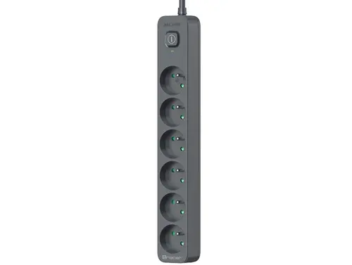 Prelungitor Tracer Power Line+ 1.8 m, 6 prize (Negru)