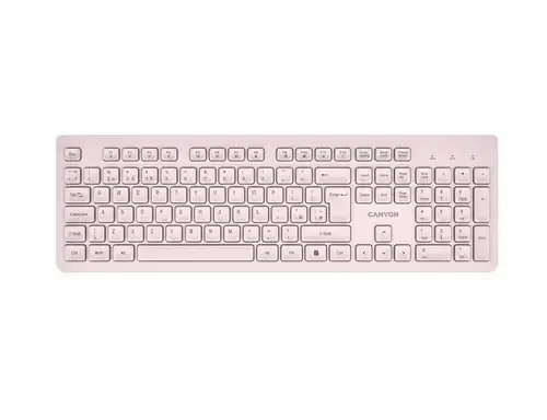 Tastatura Canyon HKB-W01 UK/US, Wireless, USB (Bej)