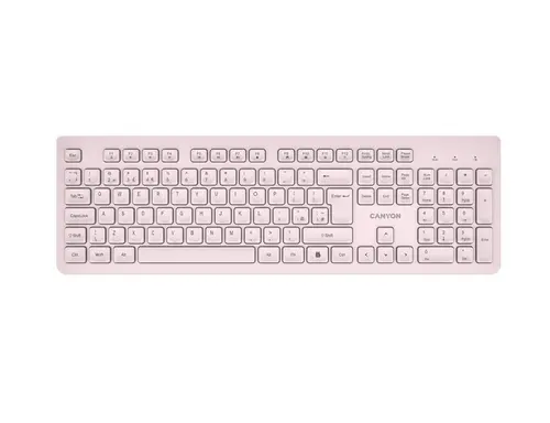 Tastatura Canyon HKB-W01 UK/US, Wireless, USB (Bej)