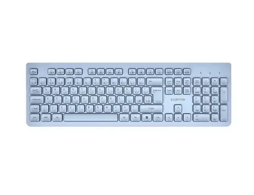 Tastatura Canyon HKB-W01 UK/US, Wireless, USB (Albastru)