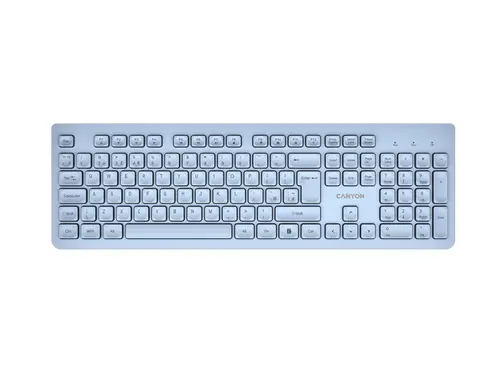 Tastatura Canyon HKB-W01 UK/US, Wireless, USB (Albastru)