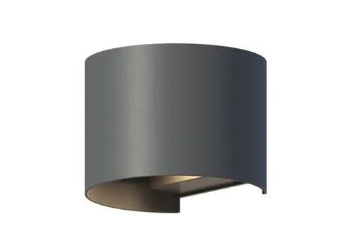 Lampa de perete de exterior LED Calex Verona, lumina alba calda 3000K, 7W, IP54 (Gri)