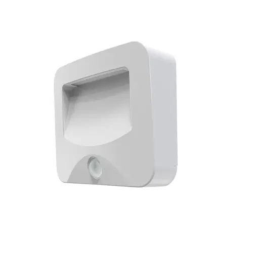Spot LED exterior Calex Spot On cu senzor, lumina calda, 10 lm, cu baterii, IP44 (Negru)