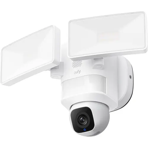 Camera supraveghere eufy Floodlight E30, Wireless, 2K HD, Supraveghere 360, 2.4 GHz Wi-Fi (Alb)