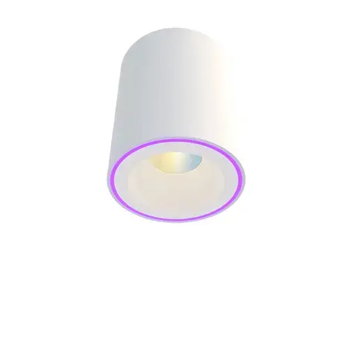 Spot de tavan LED Calex Smart Halo 10cm, RGB, lumina calda, 6.5W, IP20, clasa G (Alb)