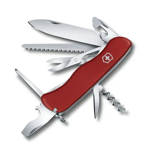 Briceag multifunctional Victorinox Outrider, 14 functii, Include surubelnita Philips si Foarfece (Rosu)
