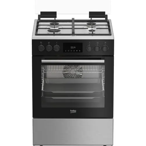 Aragaz mixt BEKO FBSM62530DXMS, 4 arzatoare, Gaz + Electric, L 60 cm, Grill (Antracit)