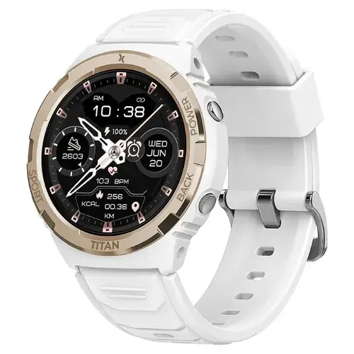 Smartwatch MAXCOM Titan Valkiria FW100, Ecran AMOLED 1.3inch, Android/iOS, 29g, IP69 (Alb)