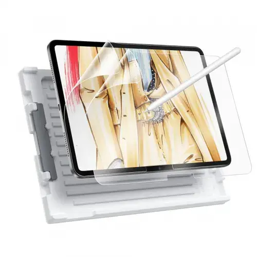 Folie de protectie Ecran ESR Paper Feel pentru Apple iPad Pro 11 (2024), Plastic, Set 2 bucati