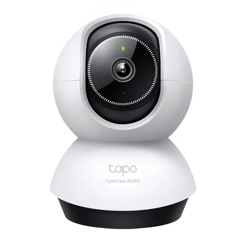 Camera de supraveghere pentru interior TP-Link Tapo TC72, 2K QHD 4MP, Detectare cu AI, Wi-Fi, Zoom 12x, Microfon, Difuzor (Alb)