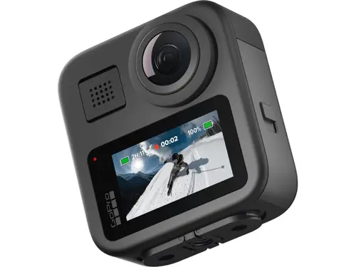 Camera video de actiune GoPro MAX 360, 6K, Max TimeWarp 2025, Wi-Fi, Bluetooth, GPS, Control vocal, 6 Microfoane (Negru)