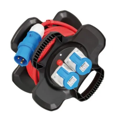 Prelungitor rola Brennenstuhl 188994, X-Gum, 2 prize, 12 m, IP44 (Negru)