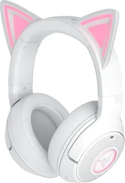 Casti Gaming Wireless Razer Kraken Kitty V2 BT, Bluetooth, Iluminare Razer Chroma RGB, Microfon (Alb)