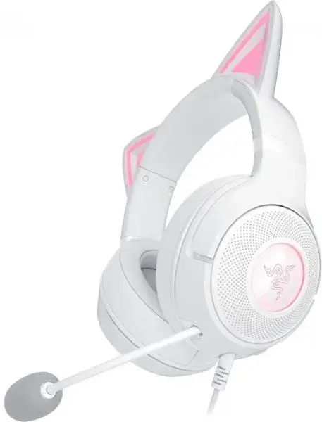 Casti gaming Razer Kraken Kitty V2, USB Type A, Microfon (Negru)