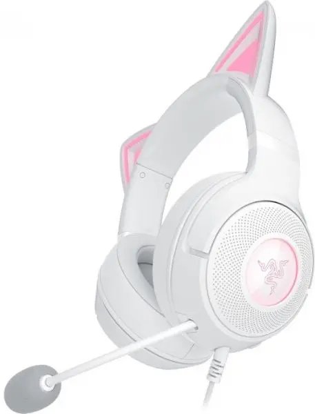 Casti gaming Razer Kraken Kitty V2, USB Type A, Microfon (Negru)